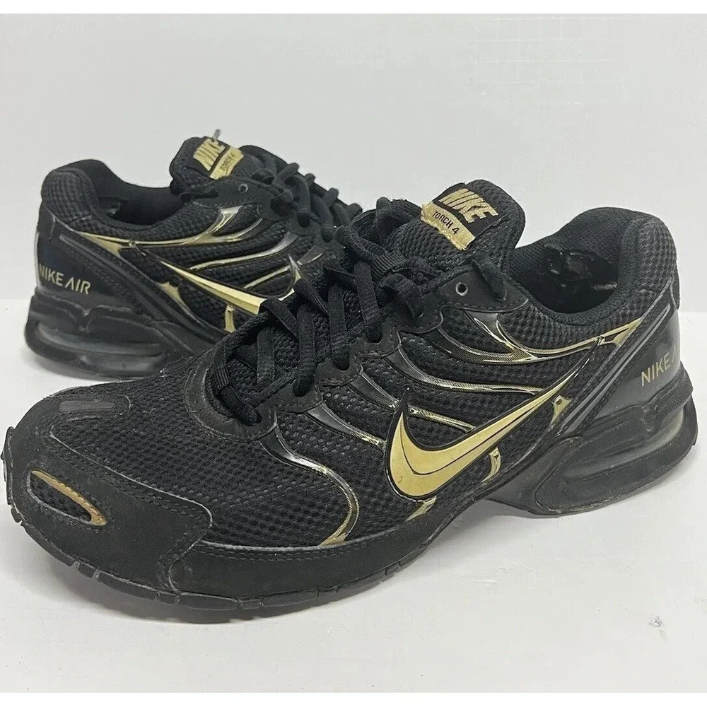 Nike Air Max Torch 4 Black‎ Gold Running Shoes CN2159-002 Mens Size 8